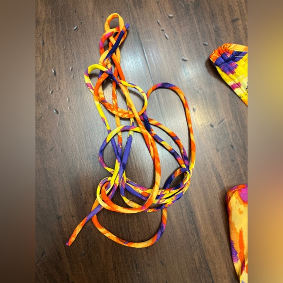 Josa Tulum Swim Cover Up One Size Colorful Asymmetrical Beach Resort Cruise EUC - Picture 9 of 14